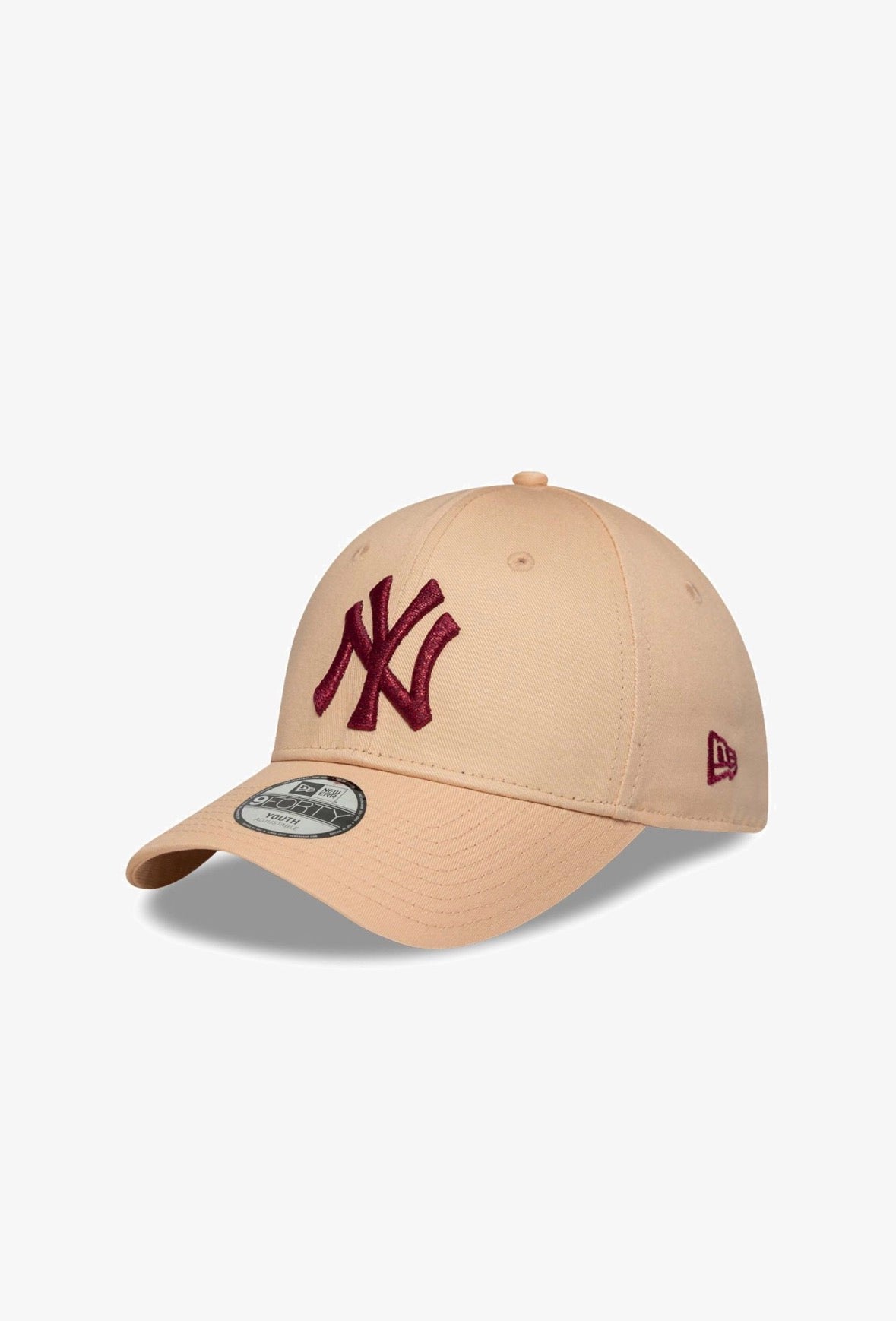 Cappello New Era rosa e bordò glitter