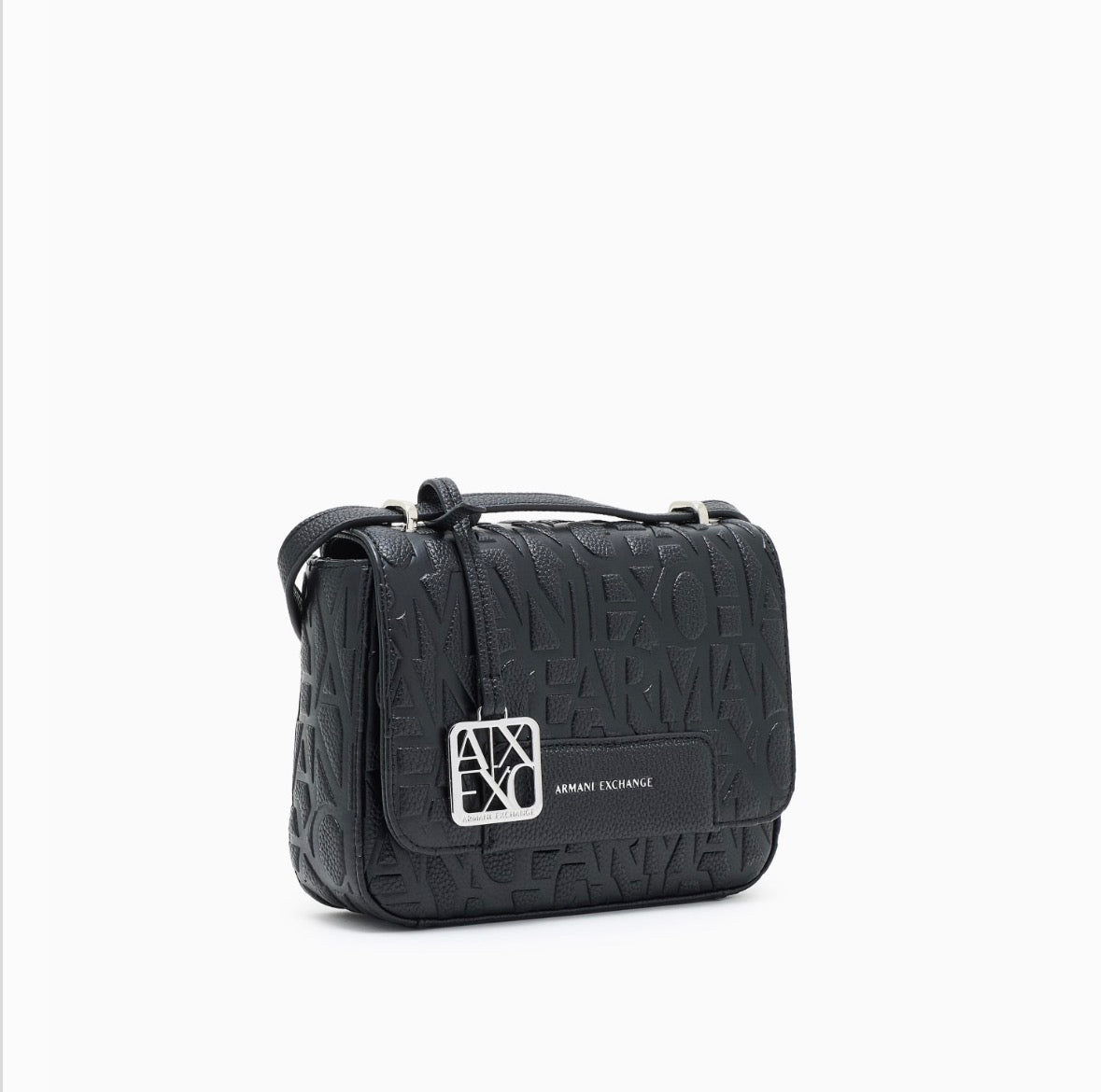 Borsetta Armani logo nero su nero