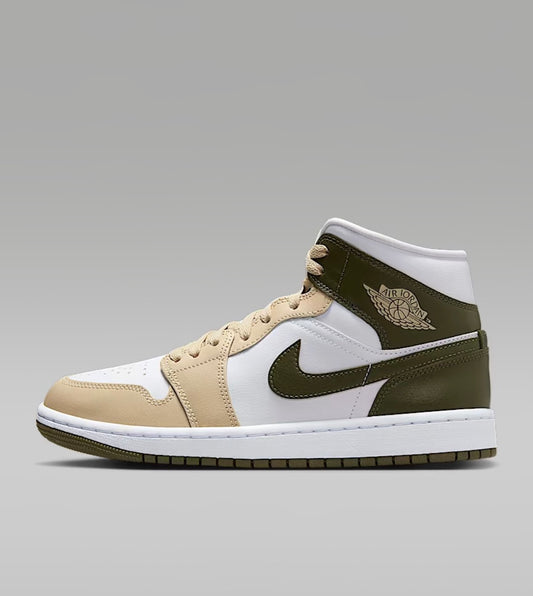 Nike Jordan mid1 VerdeOlive/beige