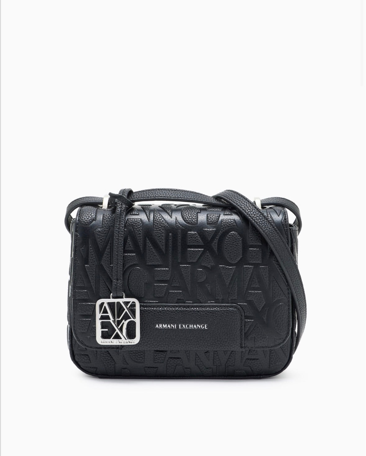 Borsetta Armani logo nero su nero