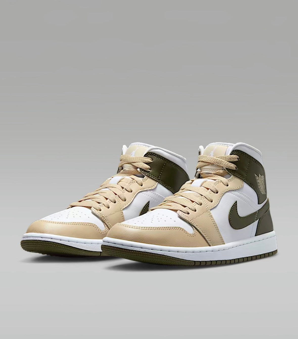 Nike Jordan mid1 VerdeOlive/beige