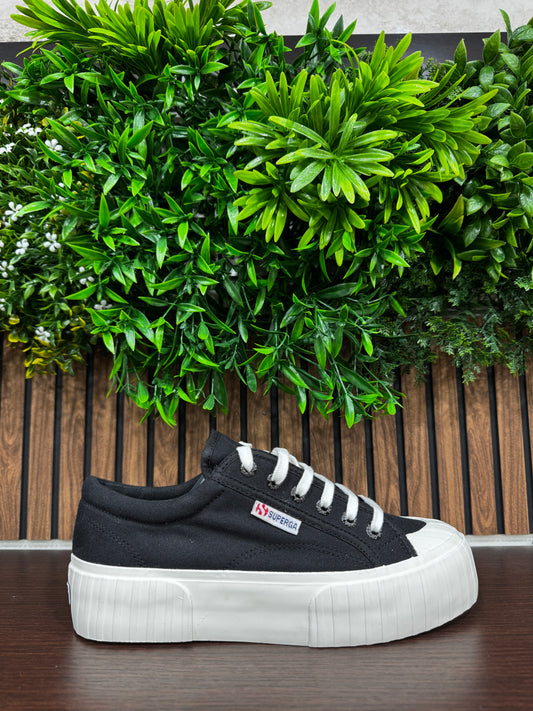 Superga low black