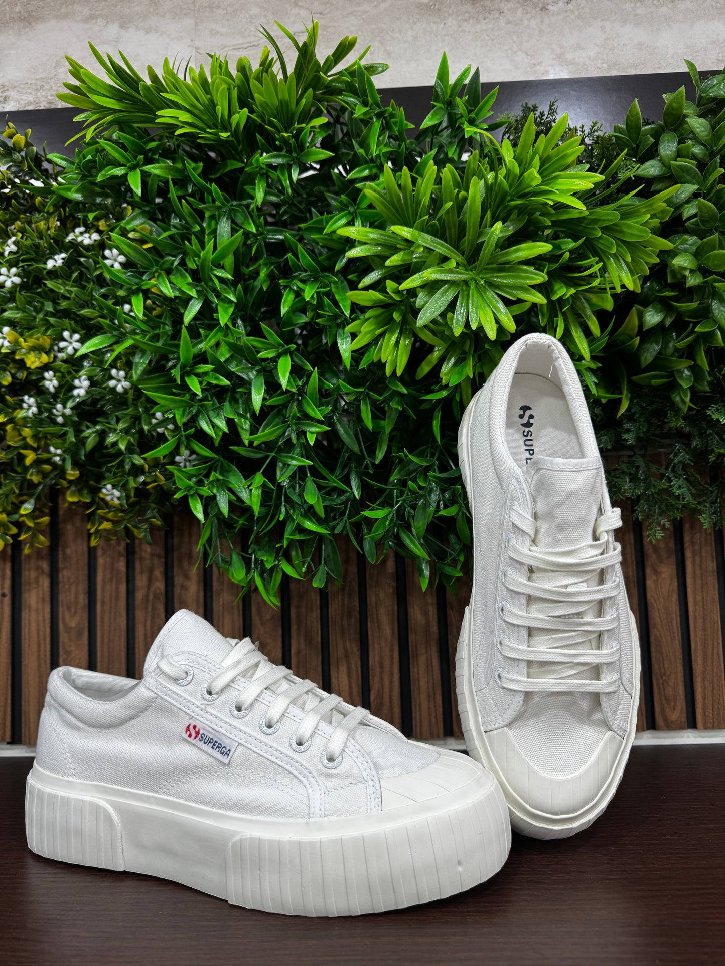 Superga low white