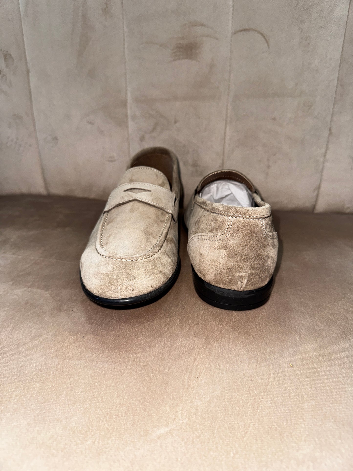 Mocassino penny loafer taupe
