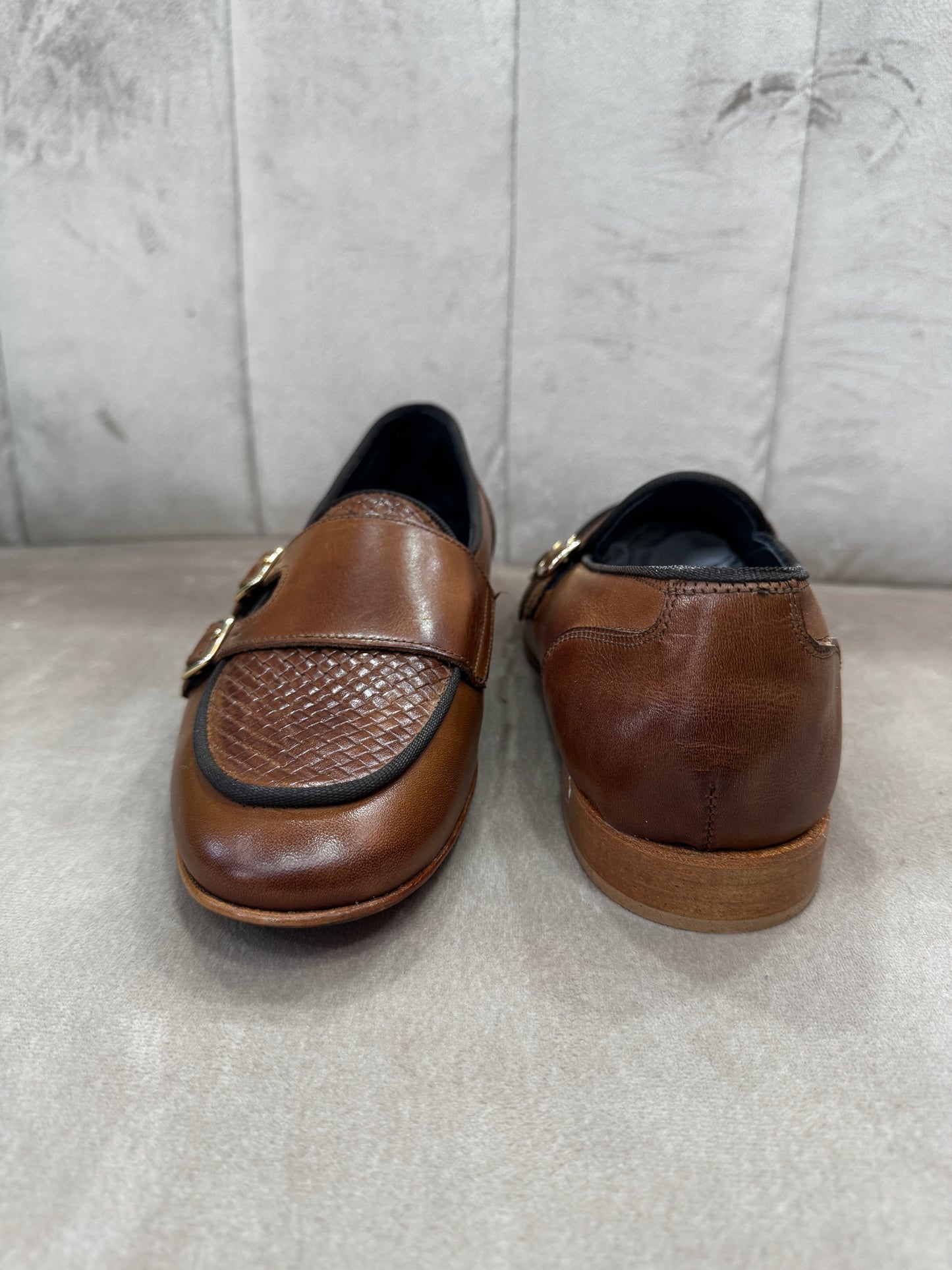 Mocassino cuoio con fibbie