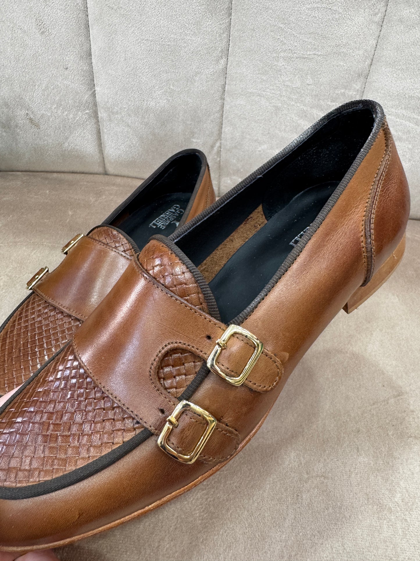 Mocassino cuoio con fibbie