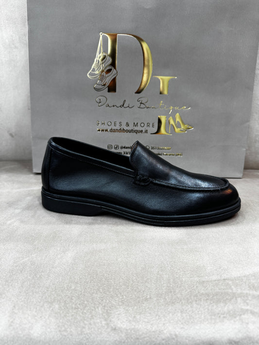 Mocassino mod.LoroPiana aut/inv Pelle nero